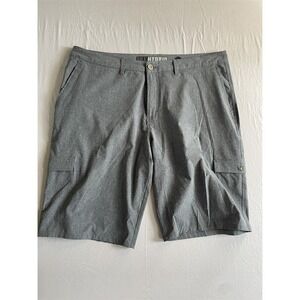 Buckle 40x12.5" Gray Hybrid Athletic Fit Cargo Mens Shorts‎